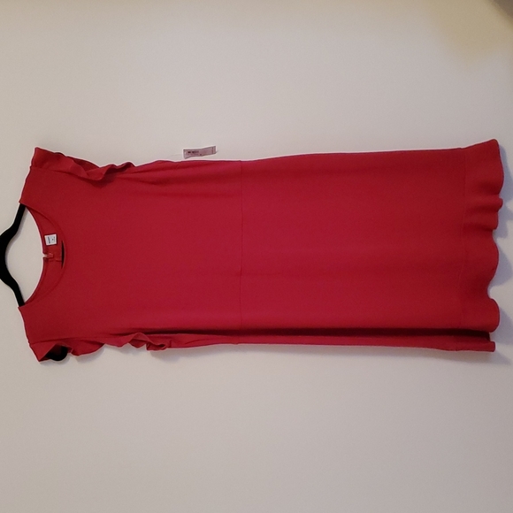 👗Old Navy Sleeveless Ruffle-Trim Sheath Dress for Women Pink Tangiers NWT👗 - Picture 2 of 8